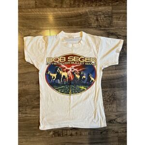 Vtg 1986 Bob Seger The Silver Bullet Band Tour Concert T-shirt Market Square Sm